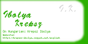 ibolya krepsz business card